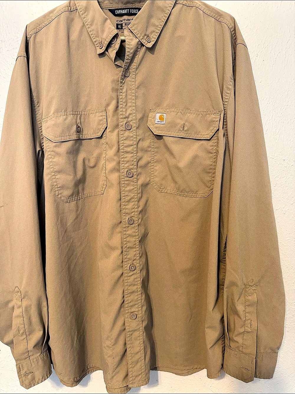 Carhartt Force Relaxed Fit Shirt in Brown XL